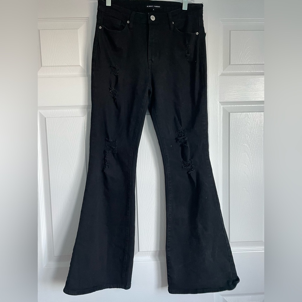 High waisted flare jeans